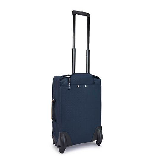 Kipling Darcey Small Printed Carry-On Rolling Bőröndök Kék | HU 1741NW